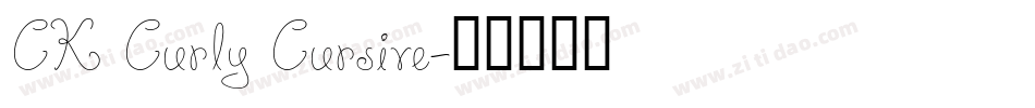 CK Curly Cursive字体转换
